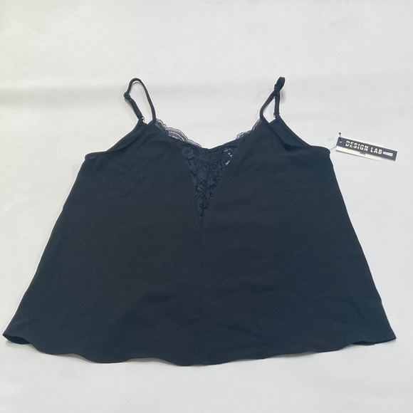 Design Lab Lord and Taylor Black Lace Camisole Top - Picture 1 of 4